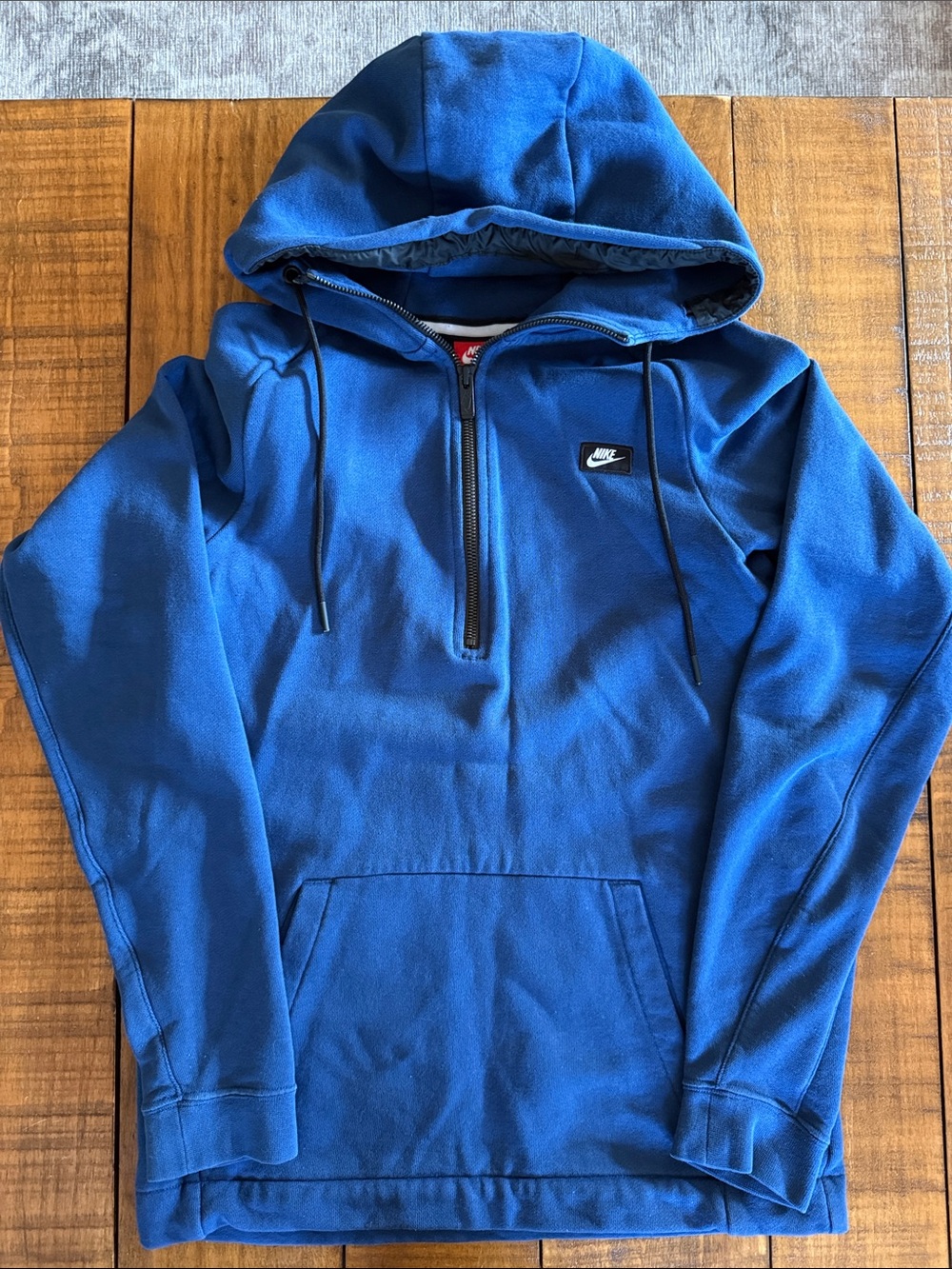 Nike Blue Half-Zip Pullover Hoodie